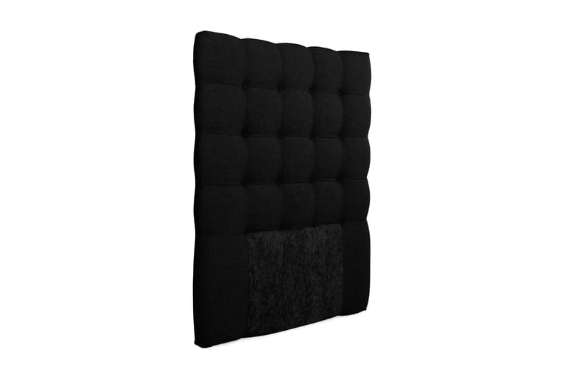Royal sengegavl 105 cm knapper - sort - Sengegavle