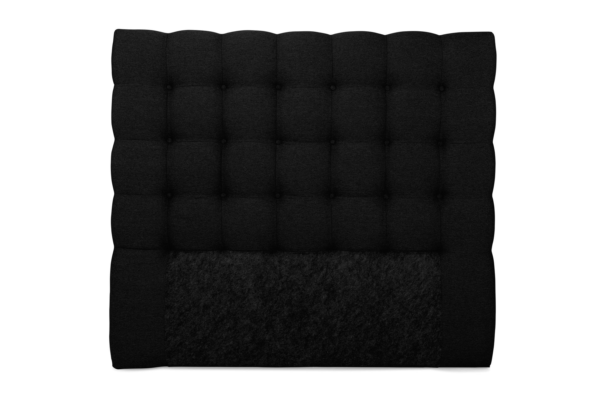 Royal sengegavl 140 cm knapper - sort - Møbler - Senge - Sengetilbehør & sengegavl - Sengegavle