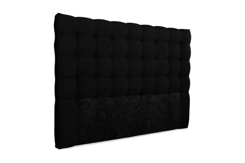 Royal Sengegavl med Knapper 180 cm - Sort - Møbler - Senge - Sengetilbehør & sengegavl - Sengegavle