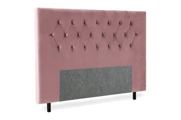 Royal Velvet sengegavl 160 cm velour - Rosa - Møbler - Senge - Sengetilbehør & sengegavl - Sengegavle