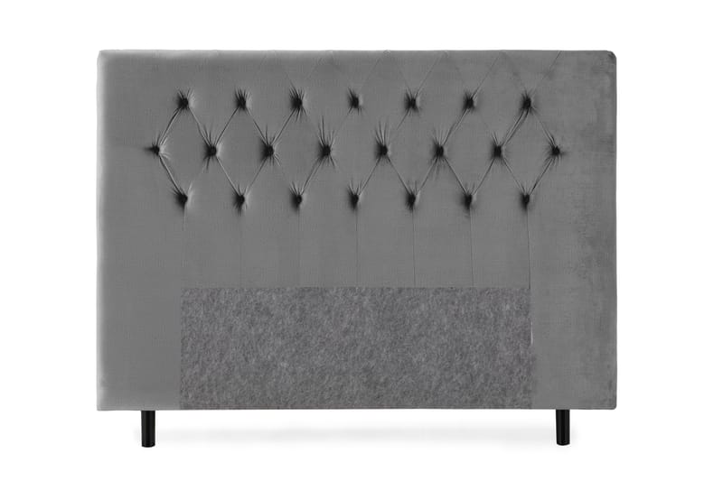 Royal Velvet sengegavl 180 cm velour, mørkegrå