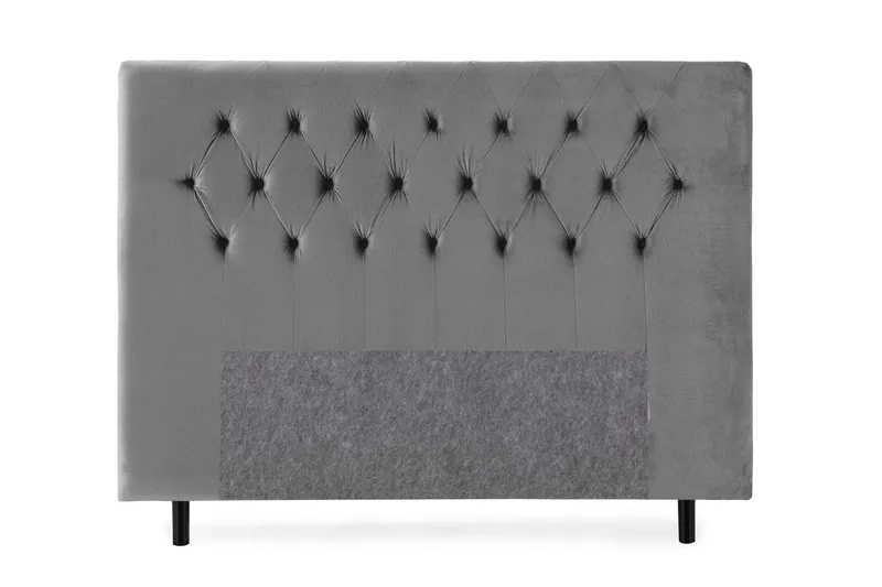 Royal Velvet sengegavl 180 cm velour - mørkegrå - Møbler - Senge - Sengetilbehør & sengegavl - Sengegavle