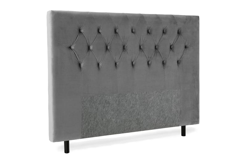 Royal Velvet sengegavl 180 cm velour - mørkegrå - Møbler - Senge - Sengetilbehør & sengegavl - Sengegavle