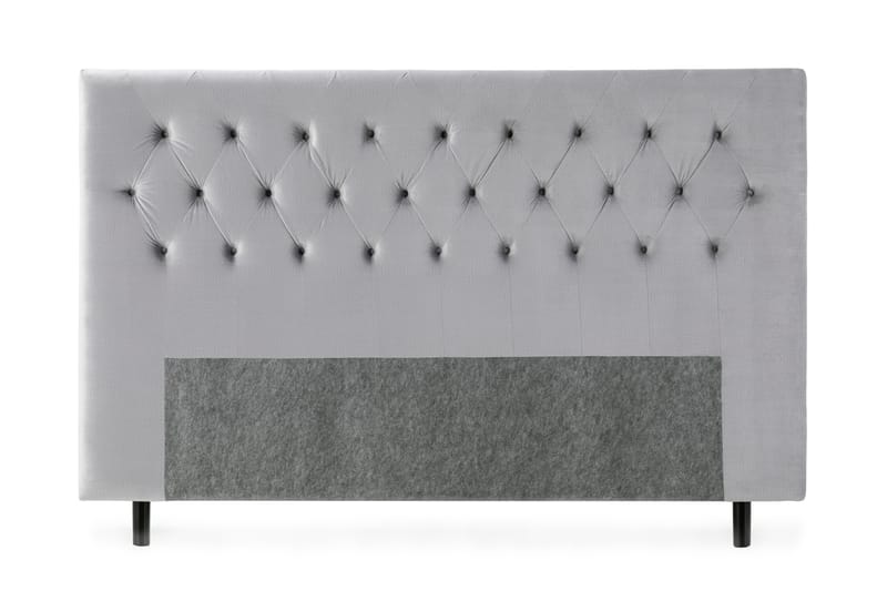 Royal Velvet sengegavl 210 cm velour - lysegrå - Møbler - Senge - Sengetilbehør & sengegavl - Sengegavle