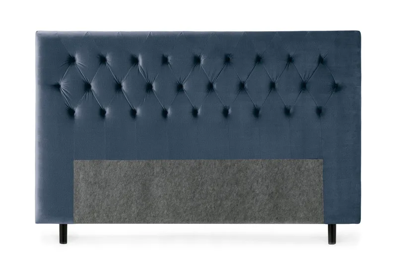 Royal Velvet sengegavl 210 cm velour, mørkeblå