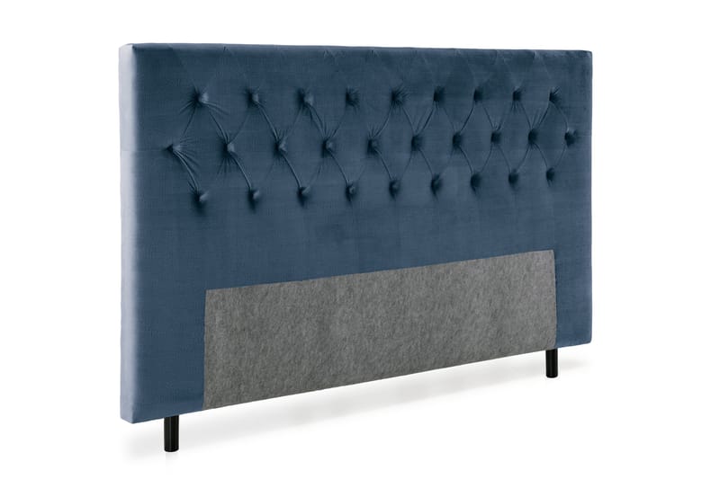 Royal Velvet sengegavl 210 cm velour - mørkeblå - Møbler - Senge - Sengetilbehør & sengegavl - Sengegavle