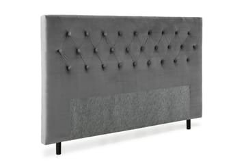 Royal Velvet sengegavl 210 cm velour - mørkegrå - Møbler - Senge - Sengetilbehør & sengegavl - Sengegavle