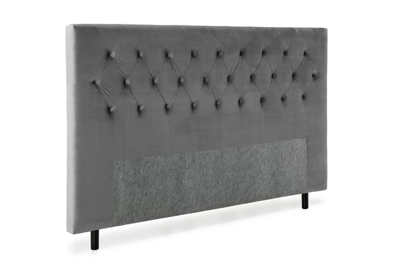 Royal Velvet sengegavl 210 cm velour - mørkegrå - Møbler - Senge - Sengetilbehør & sengegavl - Sengegavle