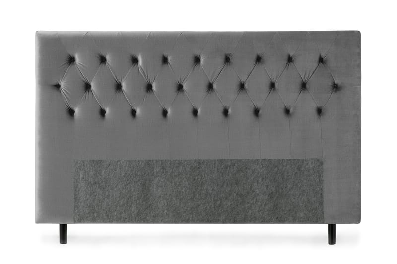 Royal Velvet sengegavl 210 cm velour - mørkegrå - Møbler - Senge - Sengetilbehør & sengegavl - Sengegavle