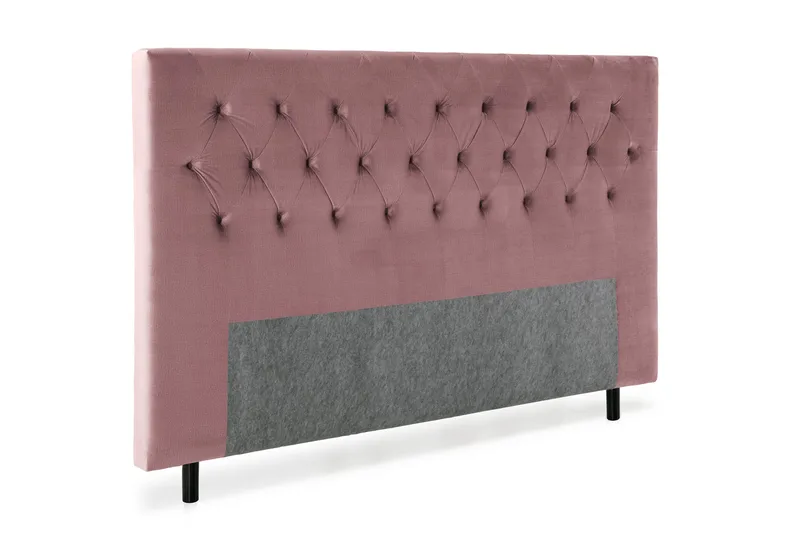 Royal Velvet sengegavl 210 cm velour - Rosa - Møbler - Senge - Sengetilbehør & sengegavl - Sengegavle