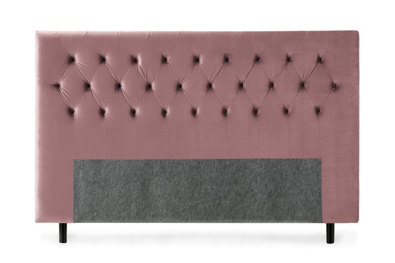 Royal Velvet sengegavl 210 cm velour - Rosa - Møbler - Senge - Sengetilbehør & sengegavl - Sengegavle