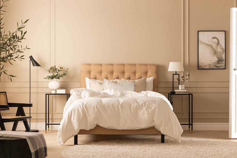 Scarlett Dybt tuftet gavl 120 - Beige - Møbler - Senge - Sengetilbehør & sengegavl - Sengegavle