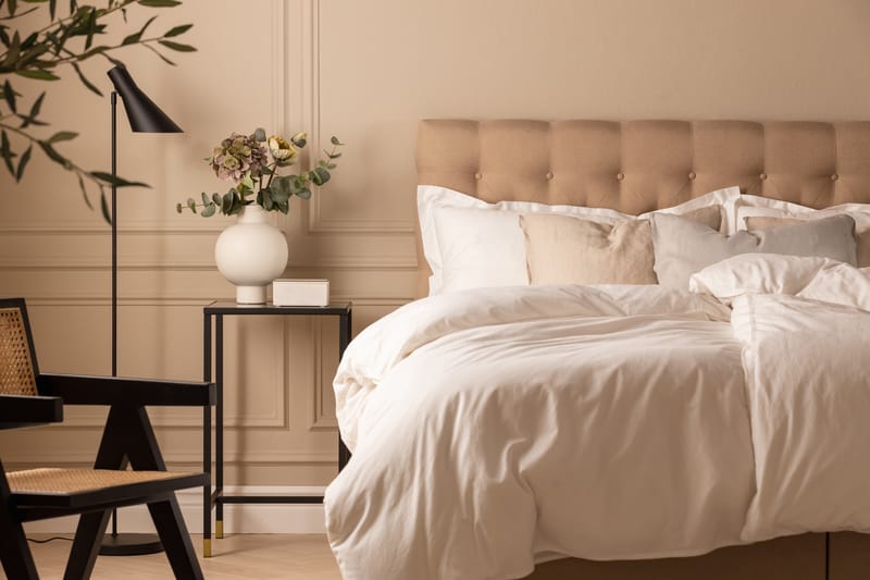 Scarlett Dybttuftet gavl 180 - Beige - Møbler - Senge - Sengetilbehør & sengegavl - Sengegavle