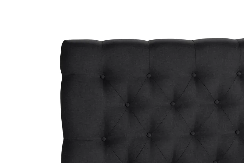 Scarlett Dybttuftet gavl 180 - Sort - Møbler - Senge - Sengetilbehør & sengegavl - Sengegavle