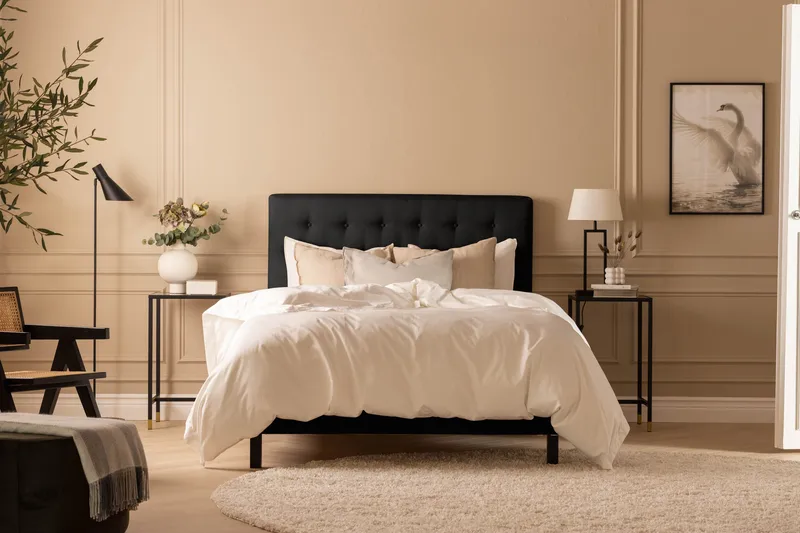 Scarlett Glat gavl 90 - Sort - Møbler - Senge - Sengetilbehør & sengegavl - Sengegavle