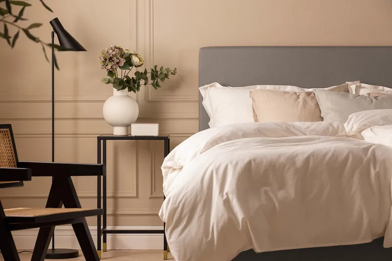 Scarlett Knappet gavl 120 - Grå - Møbler - Senge - Sengetilbehør & sengegavl - Sengegavle