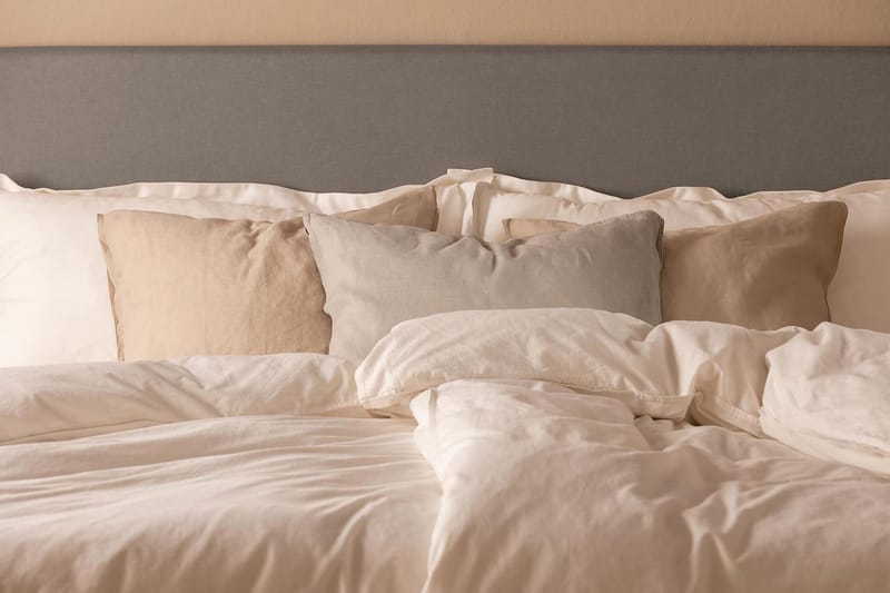 Scarlett Knappet gavl 120 - Grå - Møbler - Senge - Sengetilbehør & sengegavl - Sengegavle