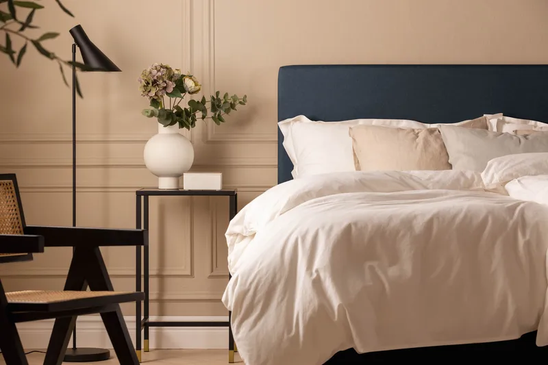 Scarlett Knappet gavl 140 - Blå - Møbler - Senge - Sengetilbehør & sengegavl - Sengegavle