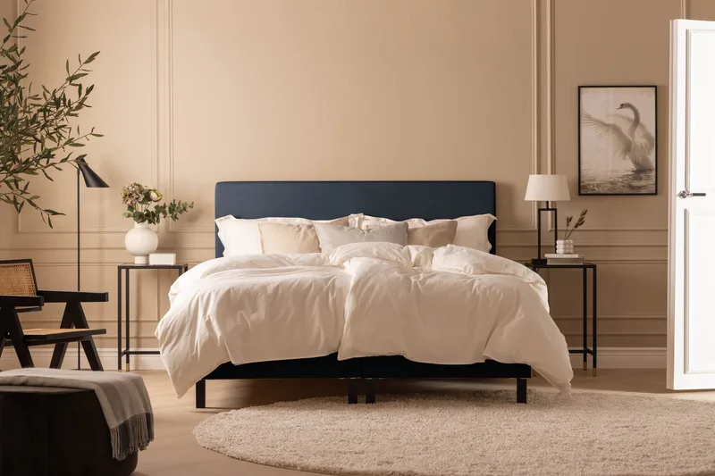 Scarlett Knappet gavl 140 - Blå - Møbler - Senge - Sengetilbehør & sengegavl - Sengegavle