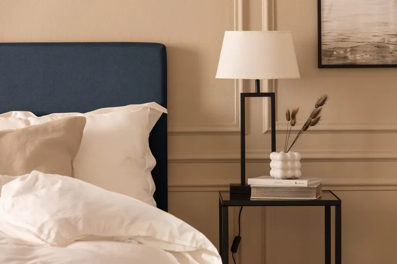 Scarlett Knappet gavl 140 - Blå - Møbler - Senge - Sengetilbehør & sengegavl - Sengegavle