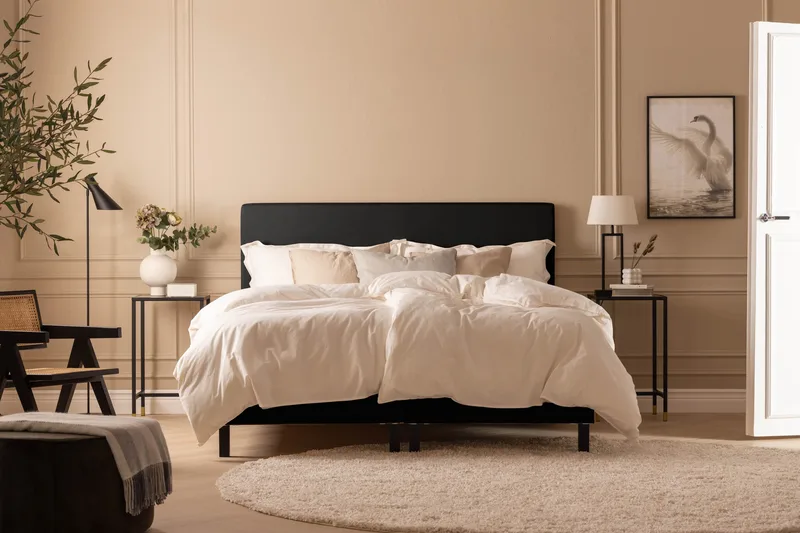 Scarlett Knappet gavl 90 - Sort - Møbler - Senge - Sengetilbehør & sengegavl - Sengegavle