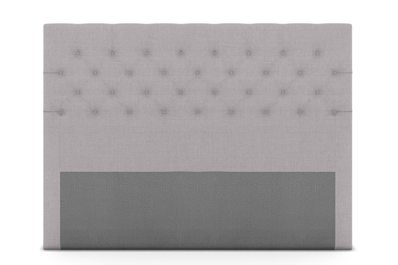 Select sengegavl 210 cm dybt tuftet, lysegrå