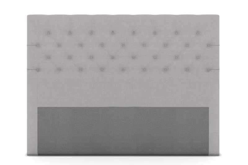 Select sengegavl 210 cm dybt tuftet, lysegrå