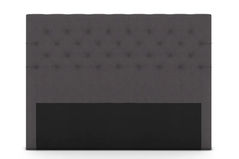 Select sengegavl 210 cm dybt tuftet, mørkegrå