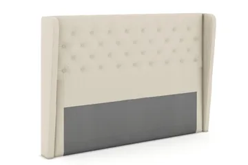 Select sengegavl 210 cm med sider - Beige - Møbler - Senge - Sengetilbehør & sengegavl - Sengegavle