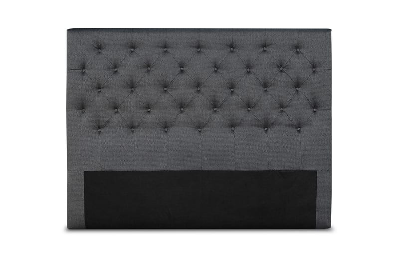 sengegavl 160 cm dybt tuftet, mørkegrå