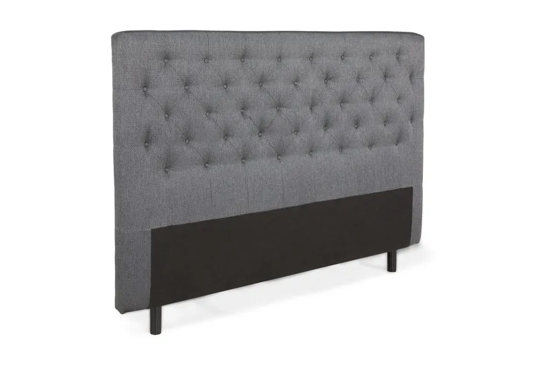 sengegavl 180 cm dybt tuftet - mørkegrå - Møbler - Senge - Sengetilbehør & sengegavl - Sengegavle