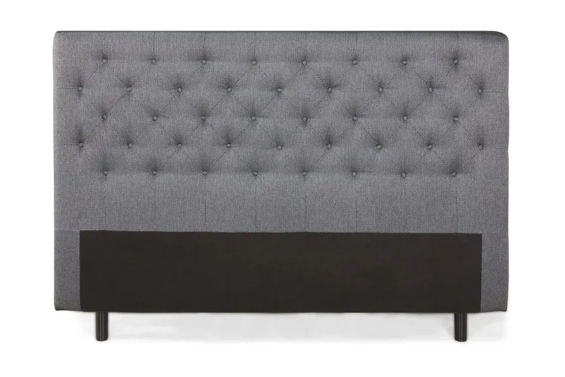 sengegavl 180 cm dybt tuftet, mørkegrå