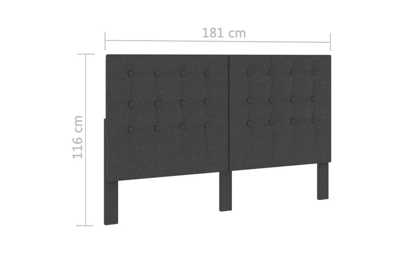 Sengegavl 180X200 cm Stof Mörkegrå - Møbler - Senge - Sengetilbehør & sengegavl - Sengegavle