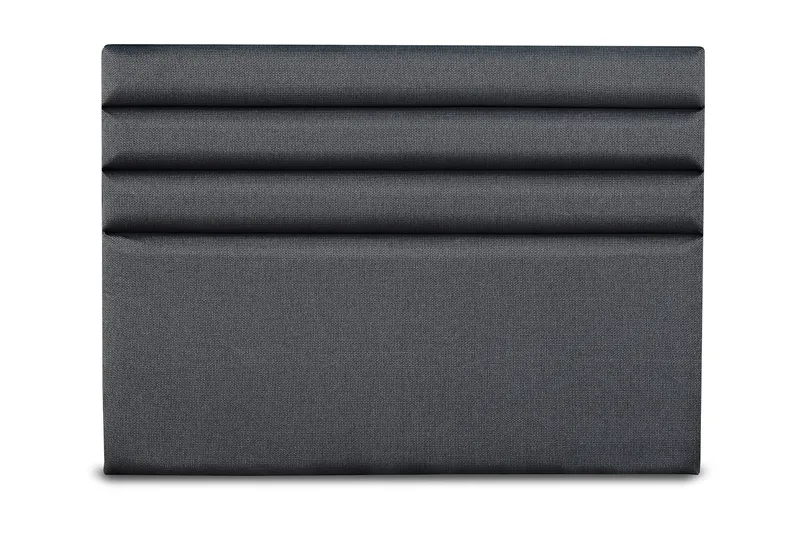 sengegavl 190 cm dybt tuftet linjer, mørkegrå