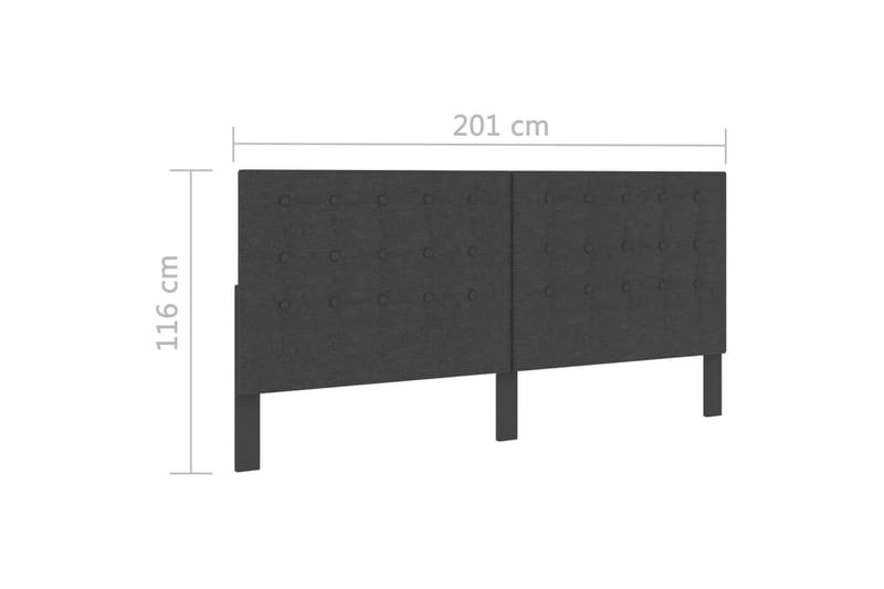 Sengegavl 200X200 cm Stof Mörkegrå - Møbler - Senge - Sengetilbehør & sengegavl - Sengegavle