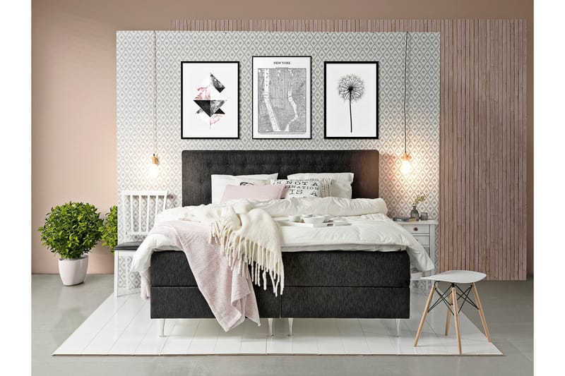 Wynne sengegavl 160 cm - sort - Møbler - Senge - Sengetilbehør & sengegavl - Sengegavle