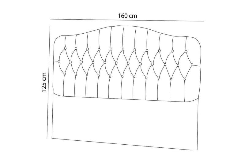 Subato Sengegavl 160 cm - Grå - Møbler - Senge - Sengetilbehør & sengegavl - Sengegavle