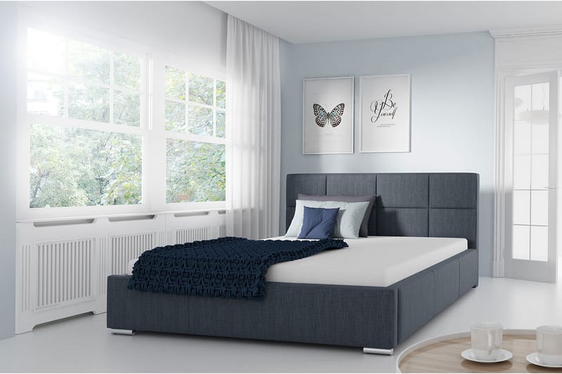 Sirdal Sengeramme 140x200 cm - Grå - Møbler - Senge - Sengeramme & sengestel