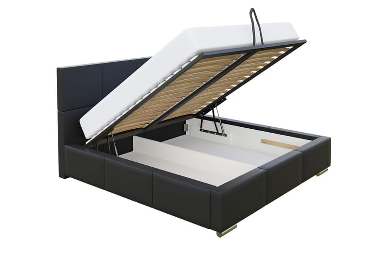 Sirdal Sengeramme 140x200 cm - Sort - Møbler - Senge - Sengeramme & sengestel