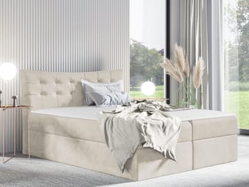 Sirel sengesæt kontinentalseng 200x200 cm - beige - Møbler - Senge - Komplet sengepakke