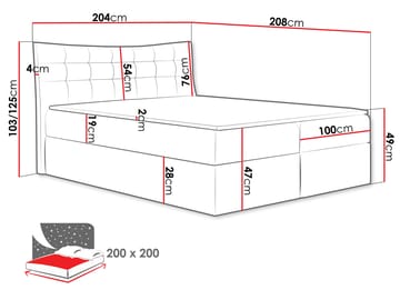 Sirel sengesæt kontinentalseng 200x200 cm - beige - Møbler - Senge - Komplet sengepakke