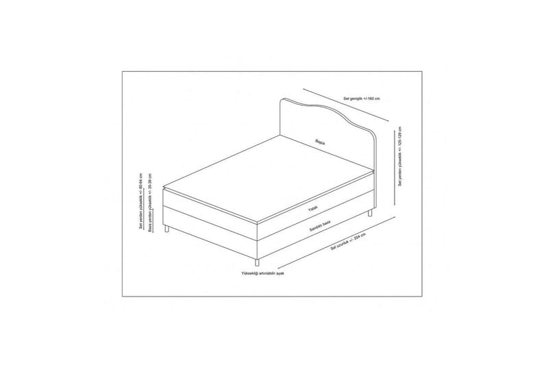 Subash Komplet Sengepakke 140x200 cm - Beige - Møbler - Senge - Komplet sengepakke