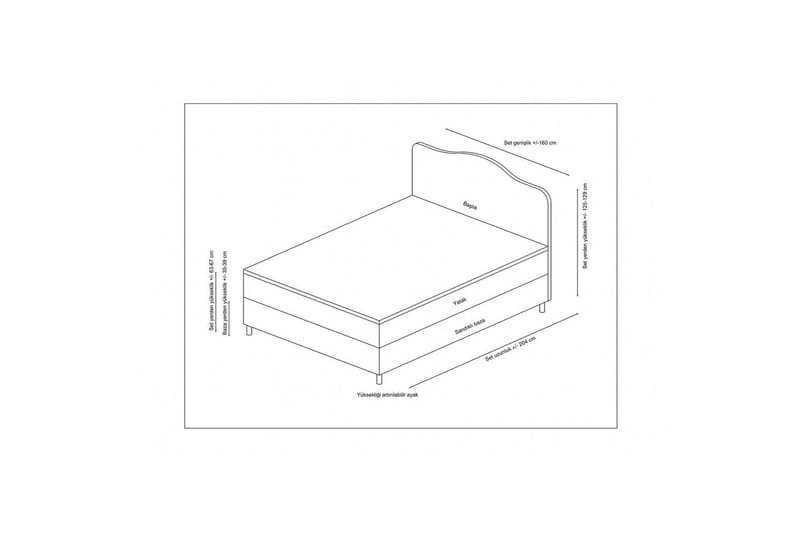 Subash Komplet Sengepakke 150x200 cm - Grå - Møbler - Senge - Komplet sengepakke