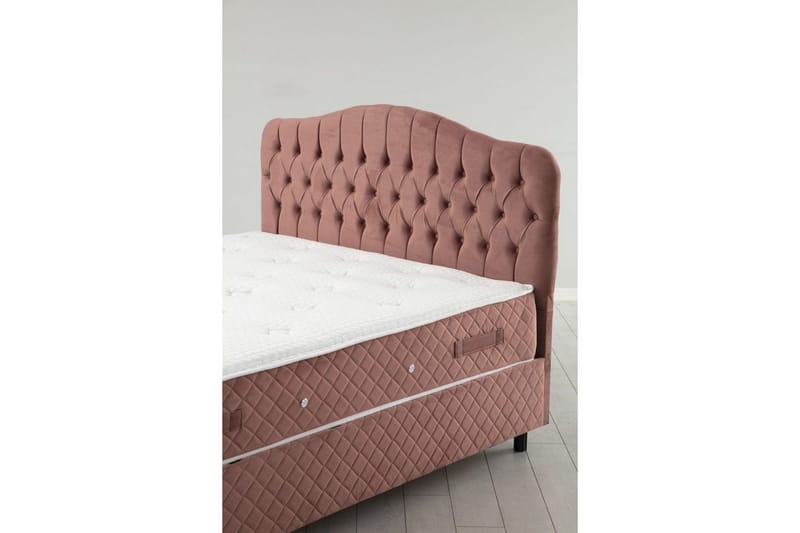 Subato Seng Pakke Kontinental Seng 160x200 cm - Blush pink - Møbler - Senge - Komplet sengepakke