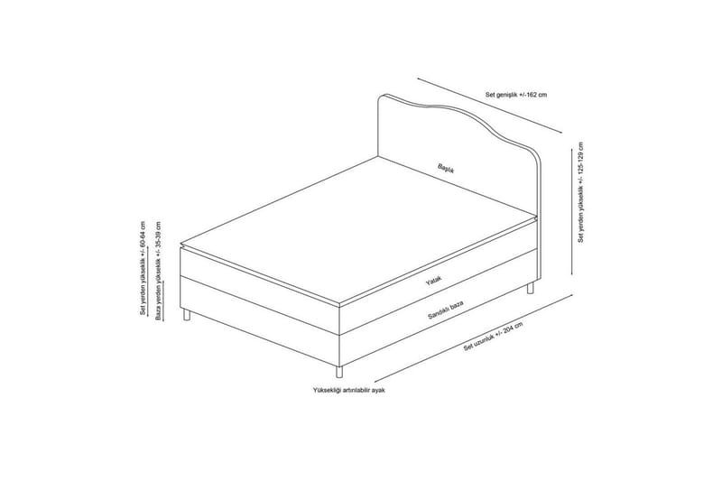 Subato Sengestel 150x200 cm - Antracit - Møbler - Senge - Sengeramme & sengestel