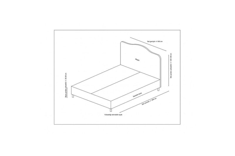 Subato Sengestel 150x200 cm - Beige - Møbler - Senge - Sengeramme & sengestel