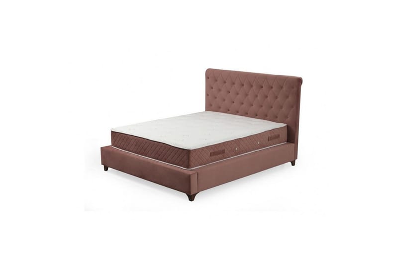 Subra Komplet Sengepakke 160x200 cm - Koralrosa - Møbler - Senge - Komplet sengepakke