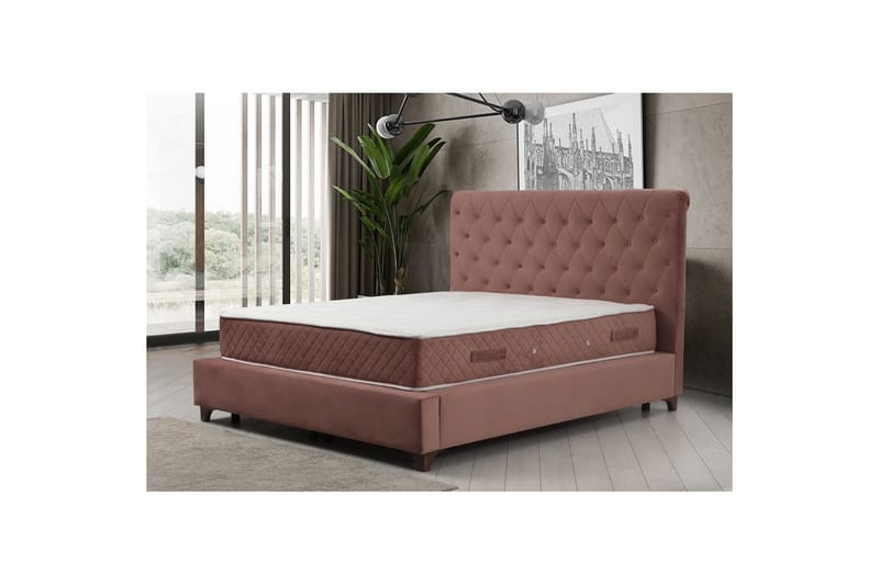 Subra Komplet Sengepakke 160x200 cm - Koralrosa - Møbler - Senge - Komplet sengepakke