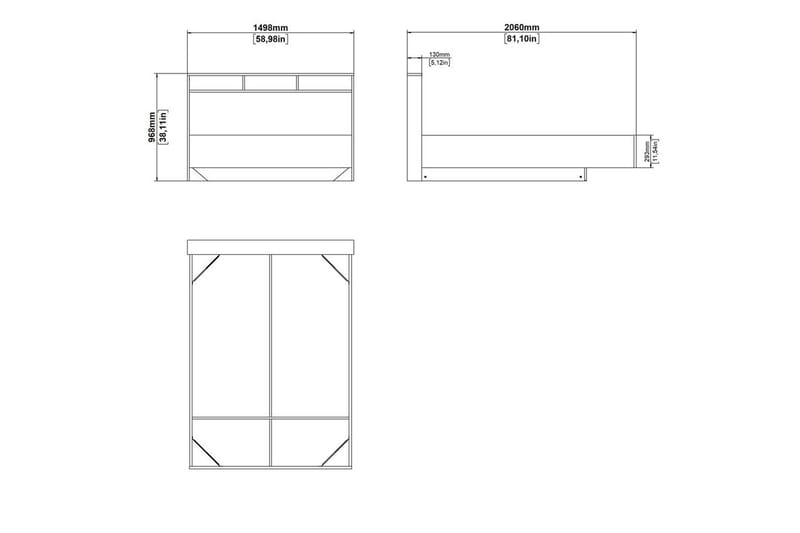 Sumita Sengestel 140x190 cm - Natur/Hvid - Møbler - Senge - Sengeramme & sengestel