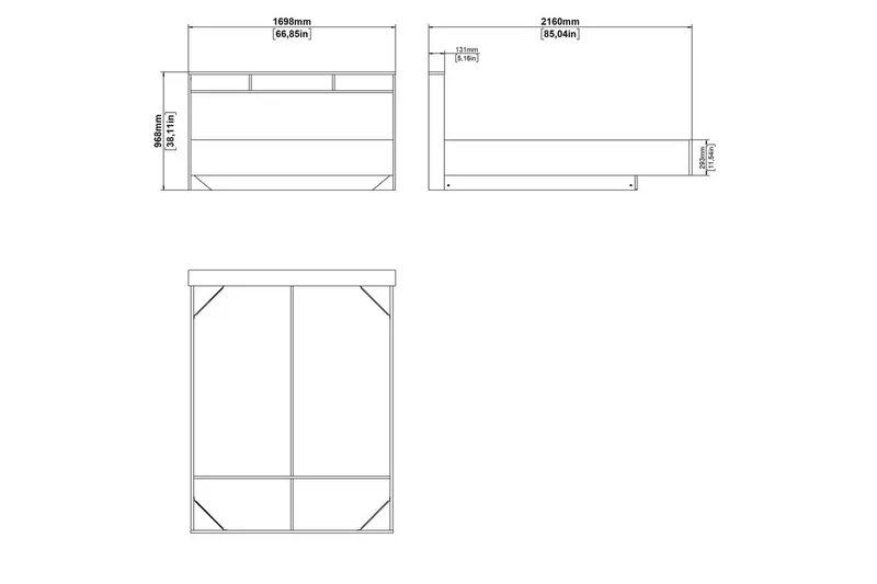 Sumita Sengestel 160x200 cm - Natur/Hvid - Møbler - Senge - Sengeramme & sengestel